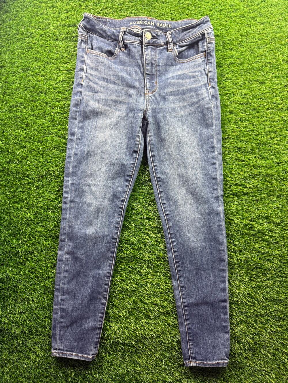 American Eagle Hi Rise Jegging Jeans Women’s 8 Regular Medium Wash Stretch Denim